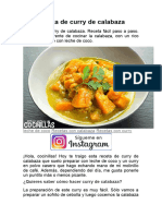 Receta de Curry de Calabaza