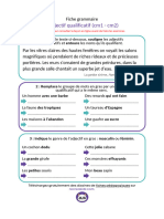 Adjectif Qualificatif Cm1 Cm2