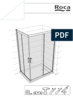 Mampara de Ducha Angular Corredera Roca Ura New CM Plata 10871203 Assemblysheet 01