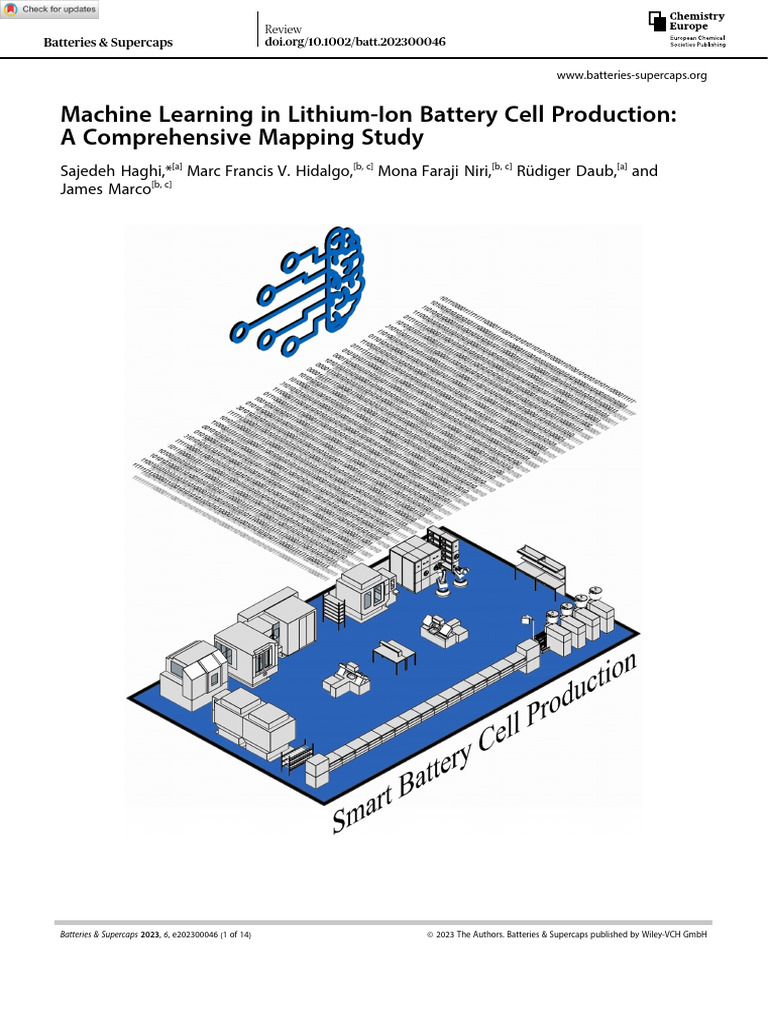 Machine Learning in Battery Production | PDF | Machine Learning