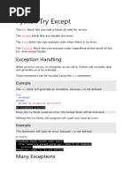 Exception Handling