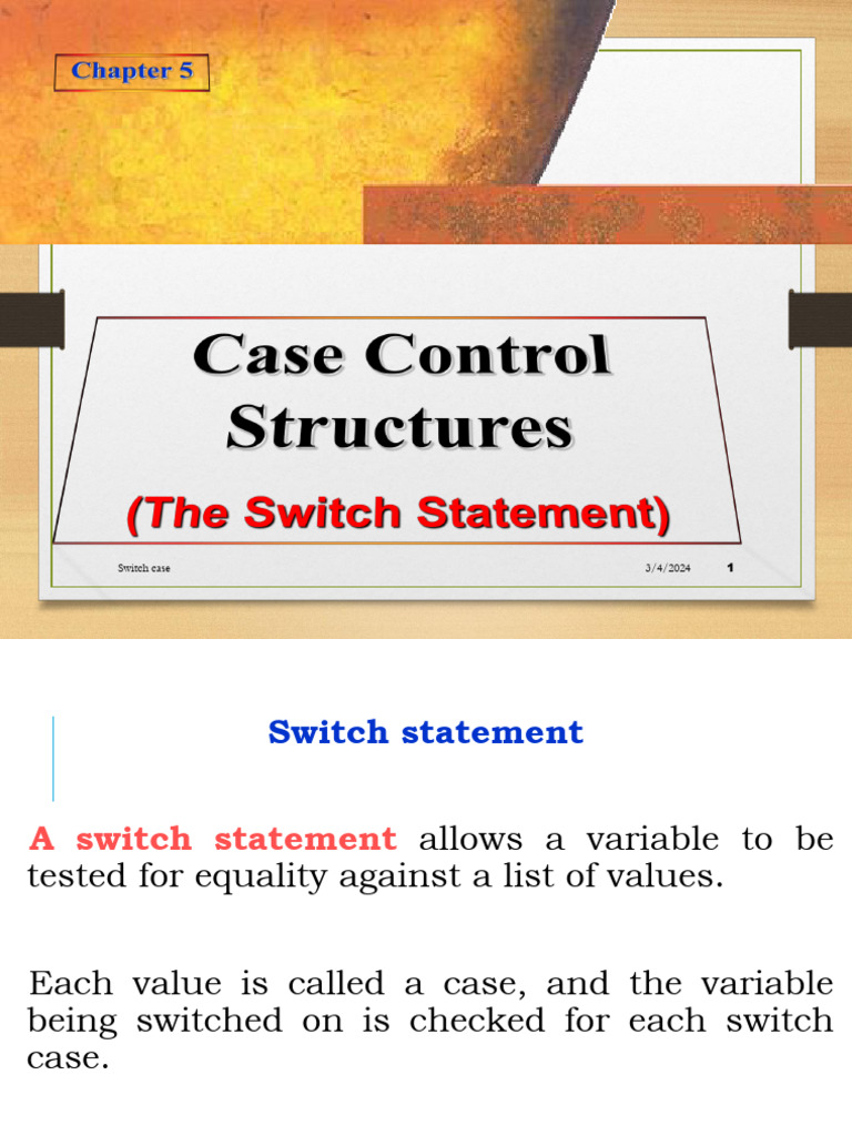 Case Control Structure In C++ | PDF | Programming Paradigms | Computer ...