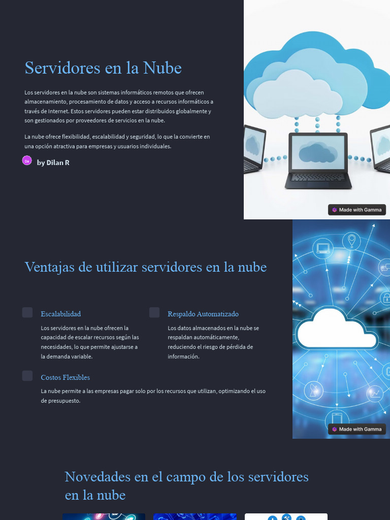 Ventajas y Gestión de Servidores en la Nube | PDF | Computación en la ...