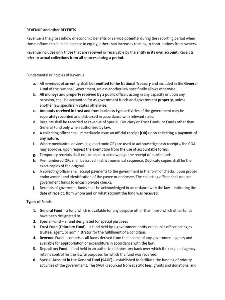 Understanding Revenue and Receipts | PDF | Taxes | Revenue