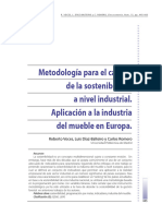 Metodología para El Cálculo de La Sostenibilidad A Nivel Industrial. Aplicación A La Industria Del Mueble en Europa