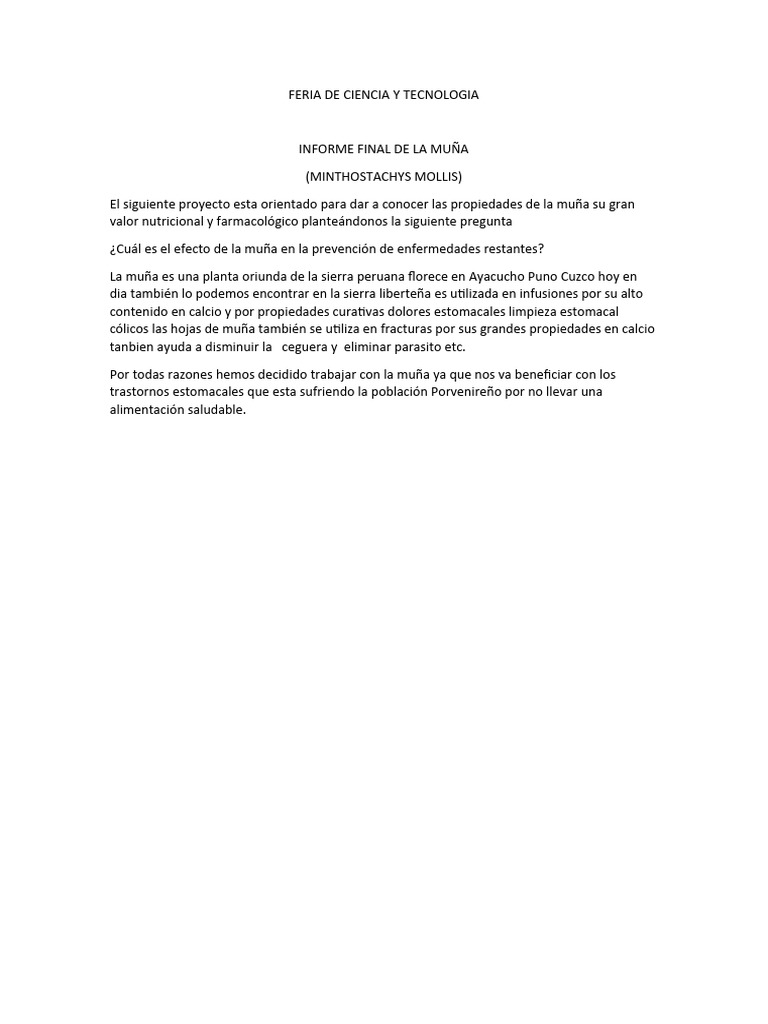 Feria de Ciencia y Tecnologia Josue de Proyeto de Ciencias 1d | PDF