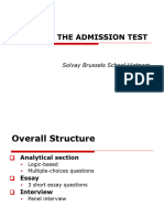 Guideline For Admissions Test