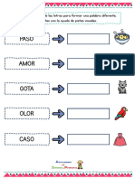 Actividad Habilidades Fonologicas Cambio de Letras