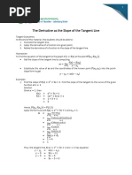 The Derivative As The Slope of The Tangent Line