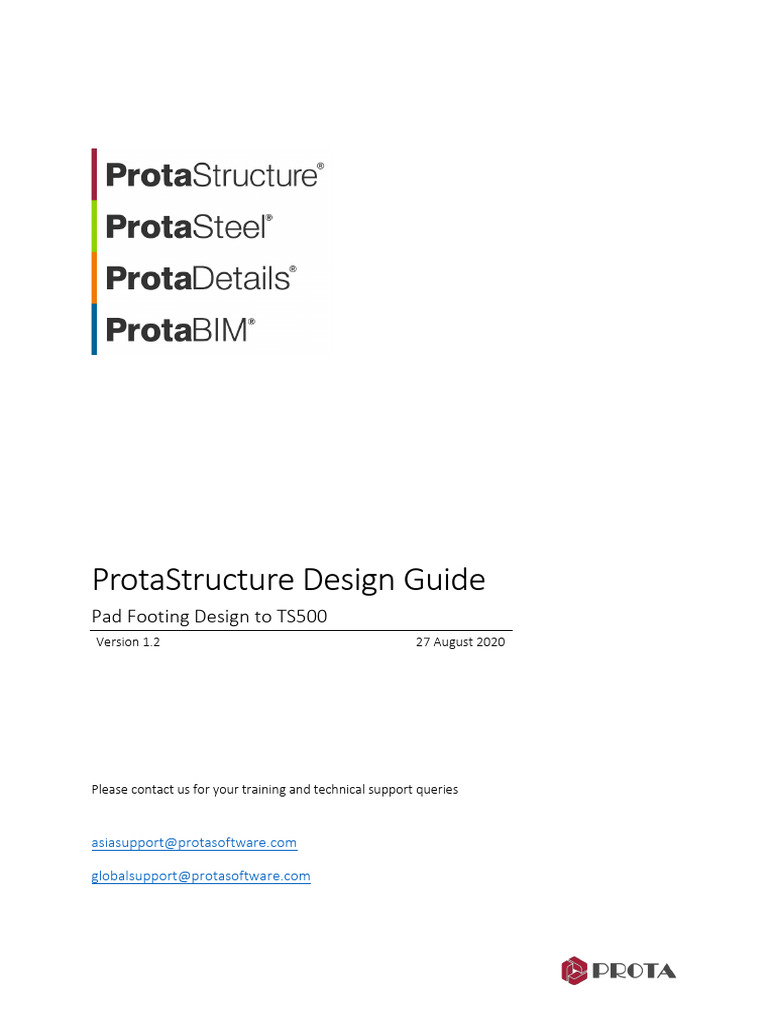 Protastructure Design Guide Pad Footing Design To Ts500 Pdf