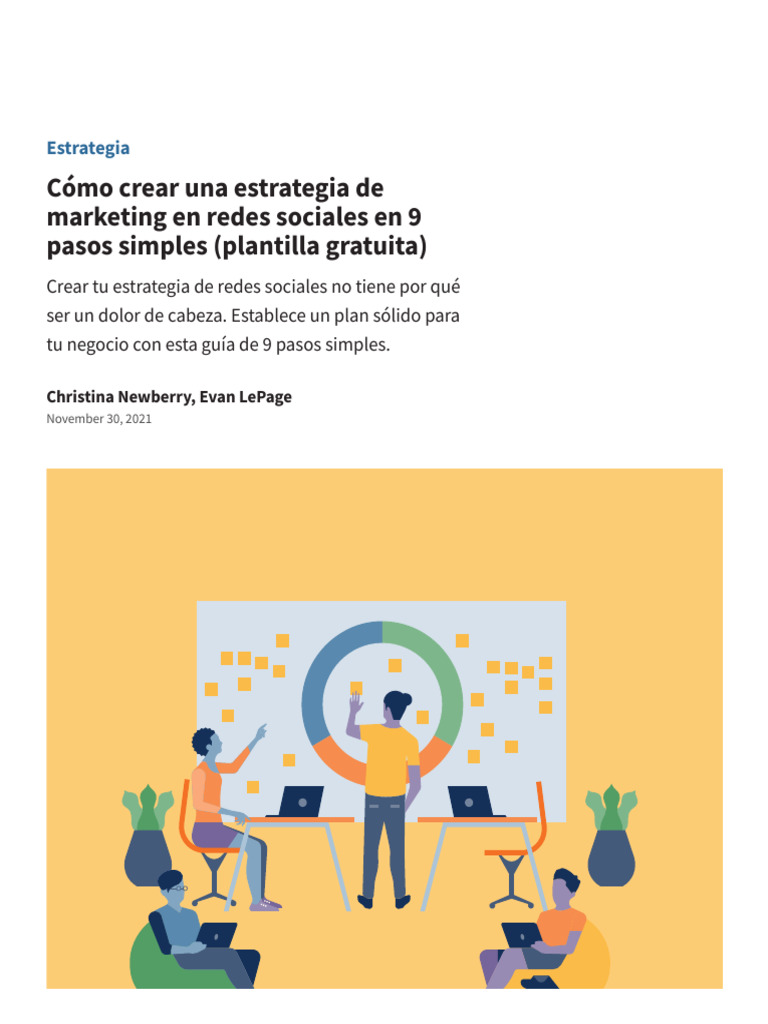 Estrategia de Marketing en RRSS en 9 Pasos | PDF | Facebook | Marketing
