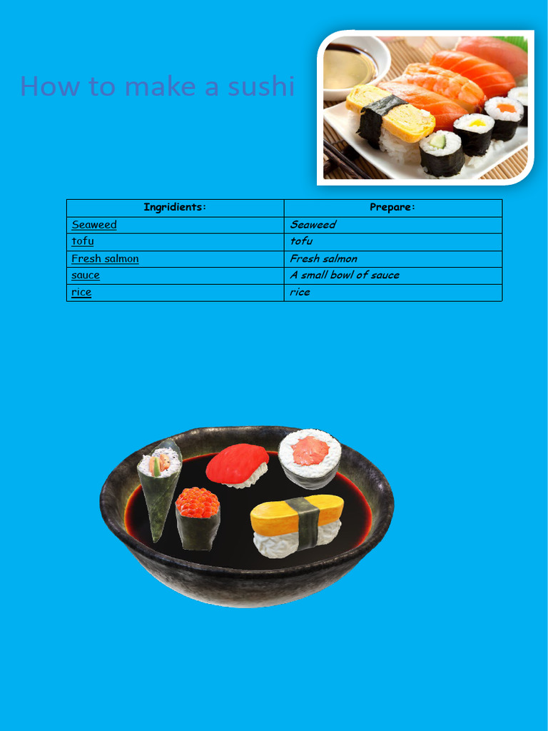 Sushi Recipe with Seaweed and Tofu | PDF