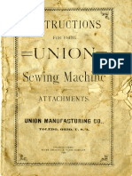 Union VS Sewing Machine Instruction Manual