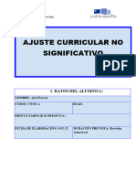 Ajuste Curricular No Significativo