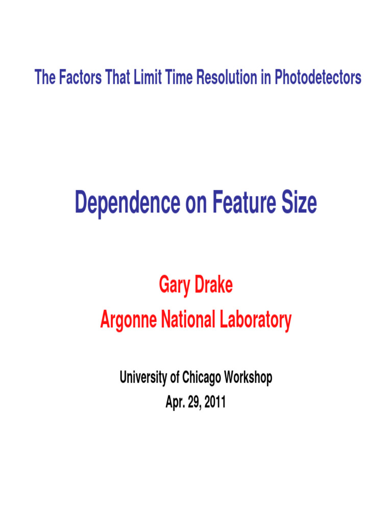 Impact of Feature Size on Photodetector Speed | PDF | Field Effect ...