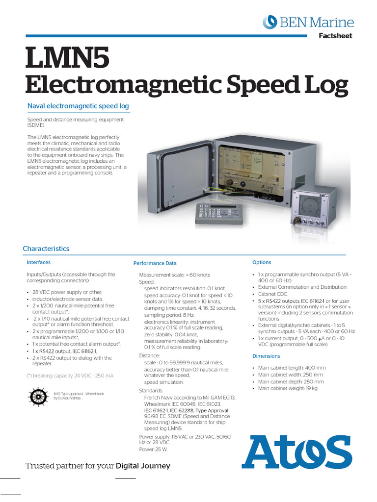 Atos Ben Marine lmn5 Electromagnetic Speed Log | PDF | Power Supply ...