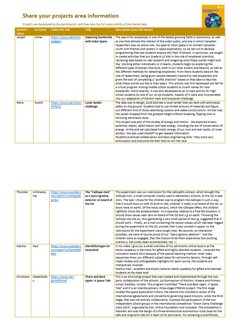 Engaging Space Education Projects | PDF | Moon | Nasa