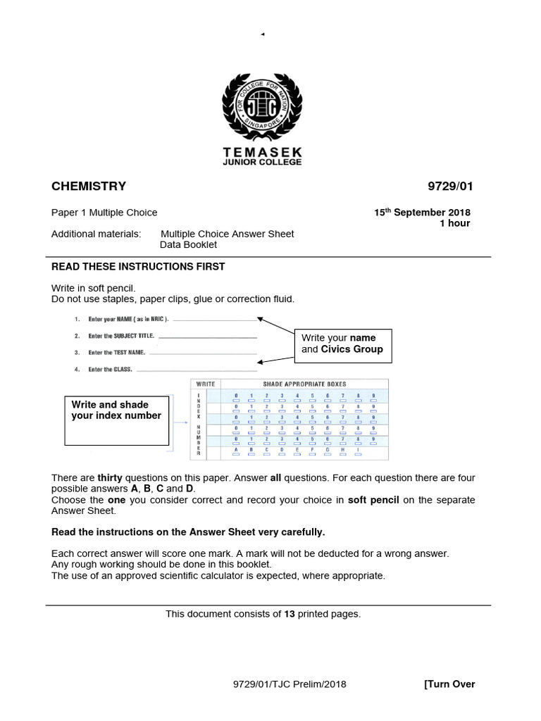 Jc2 Chemistry H2 2018 Temasek Download Free Pdf Anode Magnesium