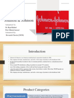 Marketing Management Analysis On Johnson & Johnson: Submitted To