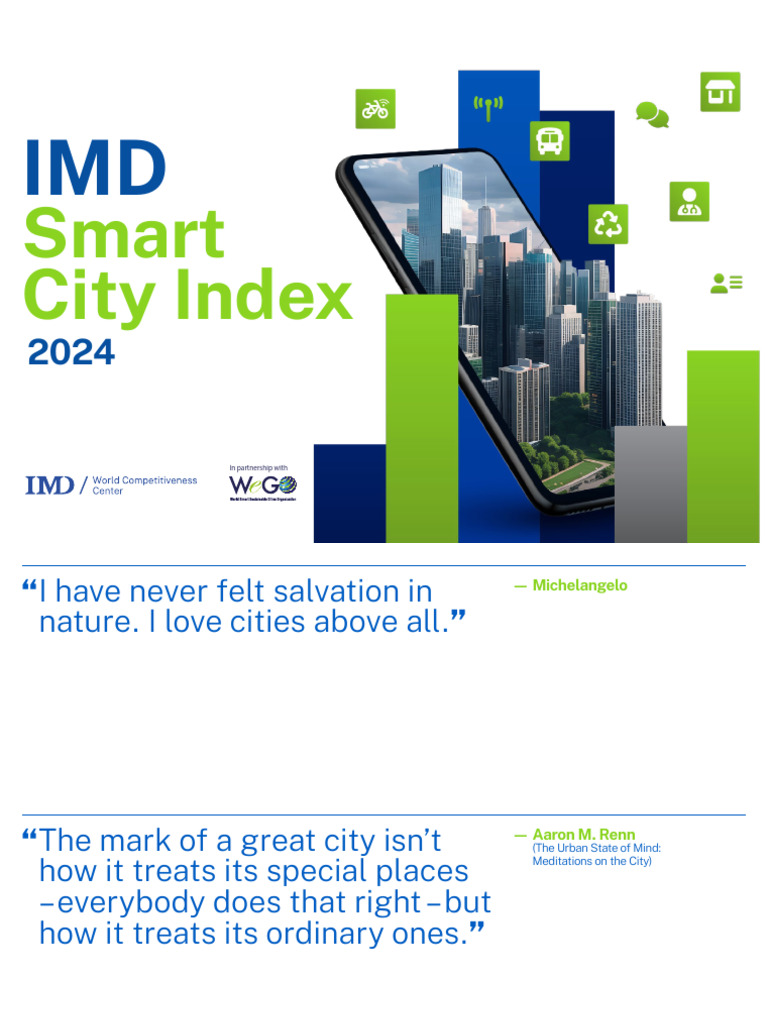 IMD Smart City Index 2024 Overview | PDF | Computers | Technology ...
