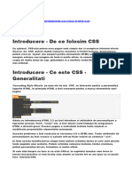 Introducere CSS