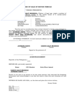 Deed of Sale of Motor Vehicle Modrigo