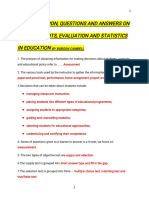 Measurements and Evaluation Q&a