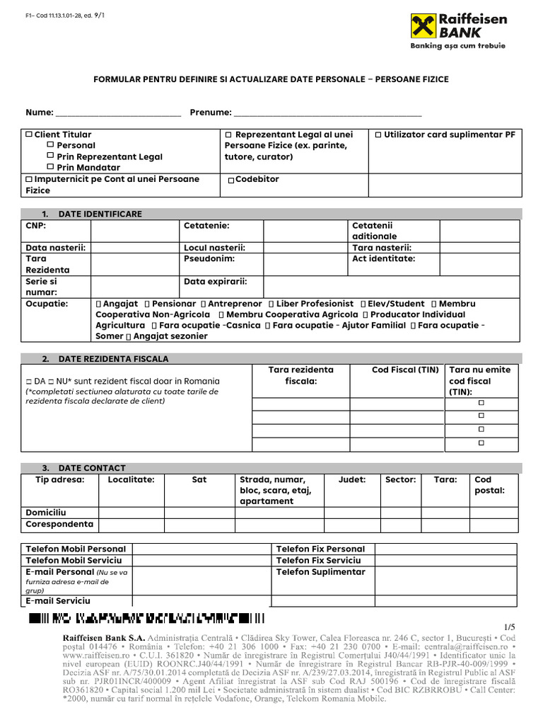 F1-Form Definire Si Actualiz Date Personale PF RO Cetateni+romani+ed+9 ...