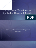 Assessment Techniques As Applied To Physical Education