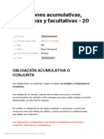 Obligaciones Acumulativas Alternativas y Facultativas - 20 March