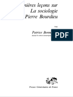 Premieres Lec 807 Ons Sur La Sociologie de Pierre Bourdieu by Patrice Bonnewitz