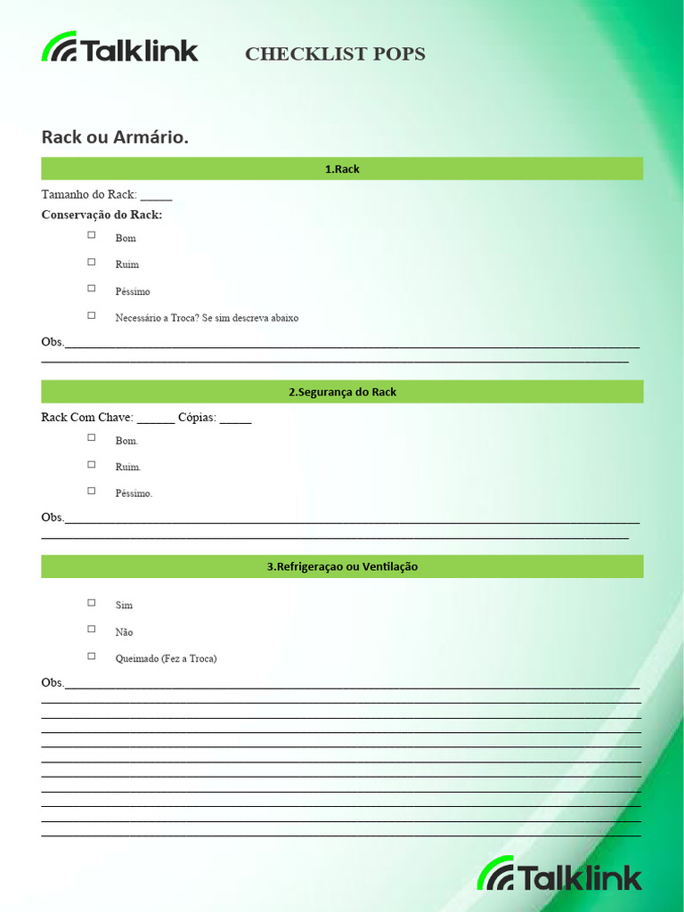 Checklist Pop | PDF | Ciência de Materiais | Metrologia