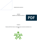 Evidencia AA3Ev2 Informe. Lineamientos para Una Buena Socialización en La Red