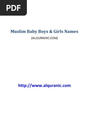 Muslim Baby Boys Girls Names Muhammad Hadith