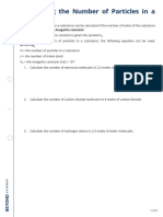 Calculating The Number of Particles Gold Worksheet