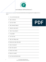 Present Continuous All Forms Exercise 2