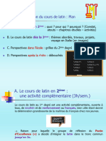 Presentation Latin 2e Annee