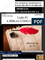 Lição 01 - A Bíblia Como Livro