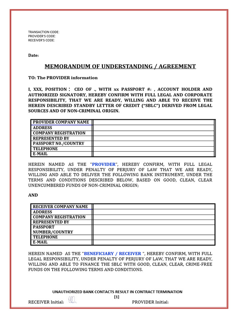 CBP Blank DOA 050823 | PDF | Letter Of Credit | Credit Card