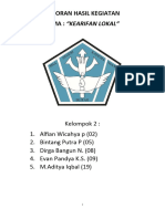 Laporan Hasil Kegiatan Tema Kearifan Lokal