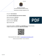 Este Documento Não Substitui o .: "Comprovante de Inscrição No CPF"