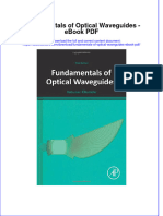Full download book Fundamentals Of Optical Waveguides Pdf pdf