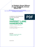 Full download book A Manual For Pediatric House Officers The Harriet Lane Handbook 21St Ed Pdf pdf