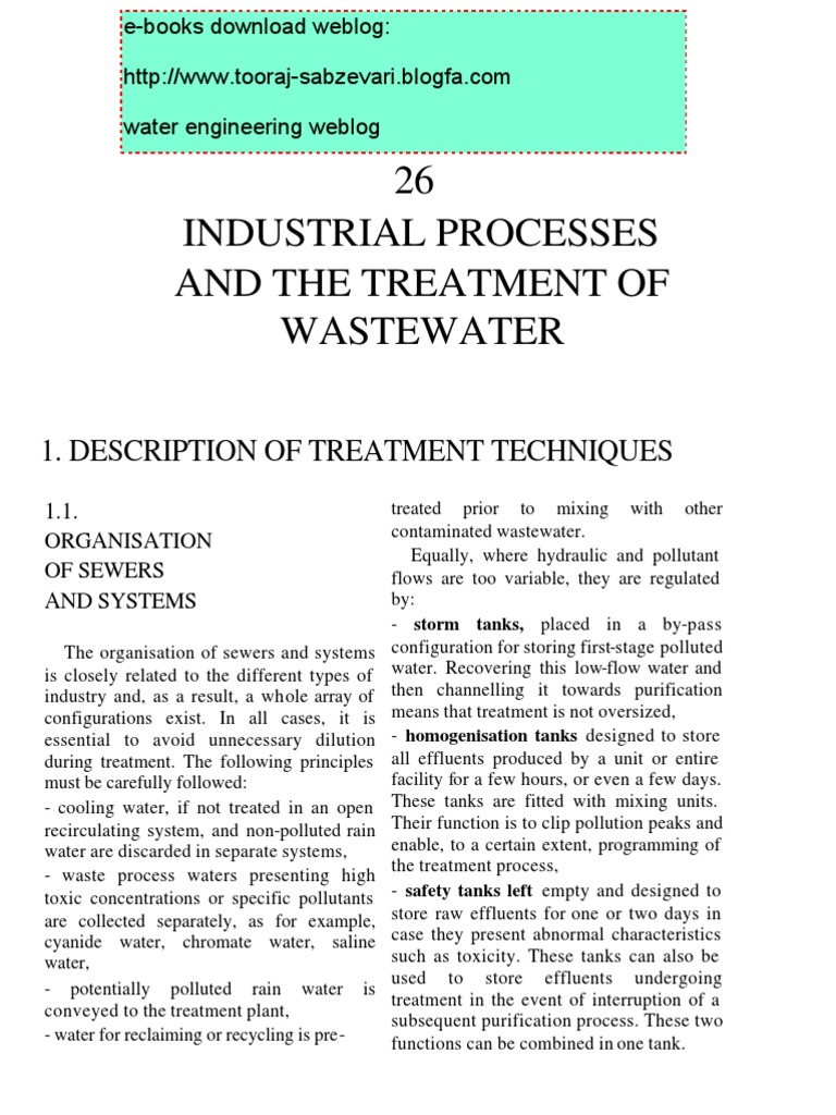 Industrial Wastewater Treatment | PDF | Sewage Treatment | Water ...