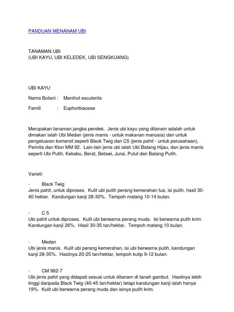 Panduan Menanam Ubi Pdf