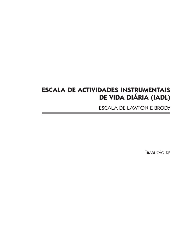 Escala AIVD - LawtonBrody | PDF