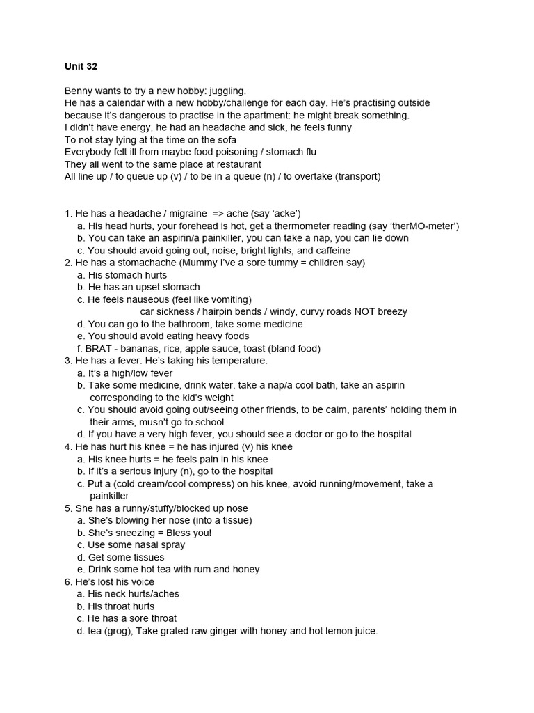 Unit 32 April 12 | PDF | Diseases And Disorders