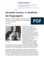 Jacques Lacan o Analista Da Linguagem