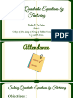 Math 9-Q1-L2.2-Solving Quadratic Equations by Factoring