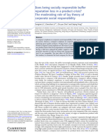 Li Et Al 2019 Does Being Socially Responsible Buffer Reputation Loss in A Product Crisis The Moderating Role of Lay